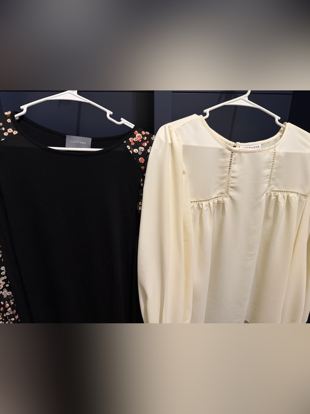 Two women’s blouses.